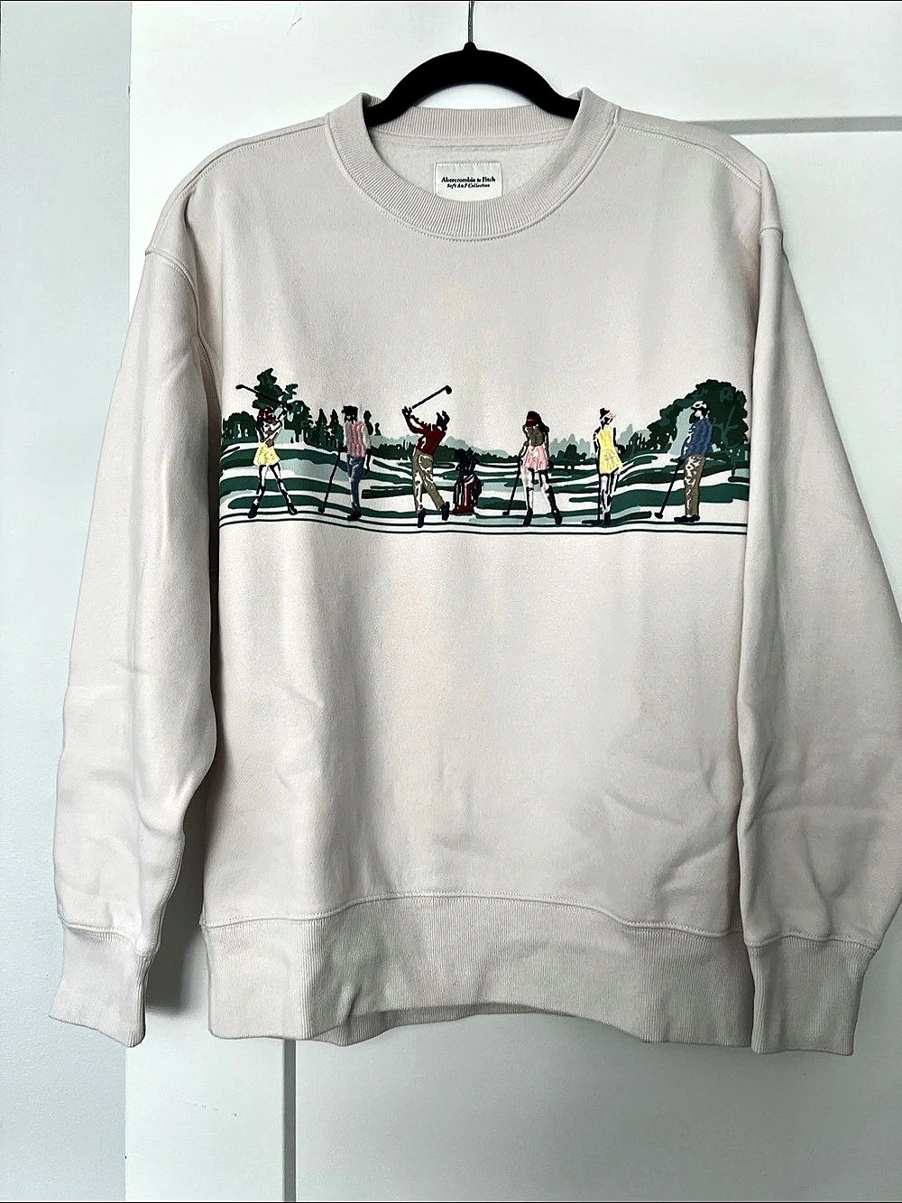 Abercrombie & Fitch Golf Graphic Crew Sweatshirt Embroidered Golf Sweatshirt in